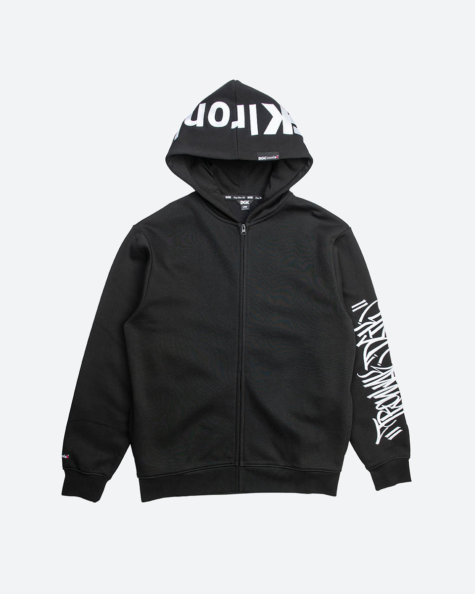 DGK x Ironlak Tag Zip-Up Embroidered Hooded Fleece– DGK®