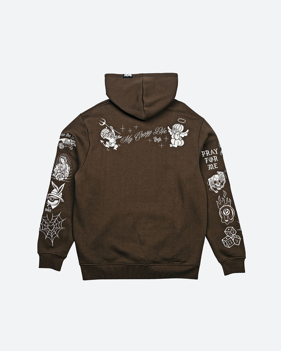 DAMNGOOD　D.G.F Crazy Life Embroidered Hooded Fleece– DGK®