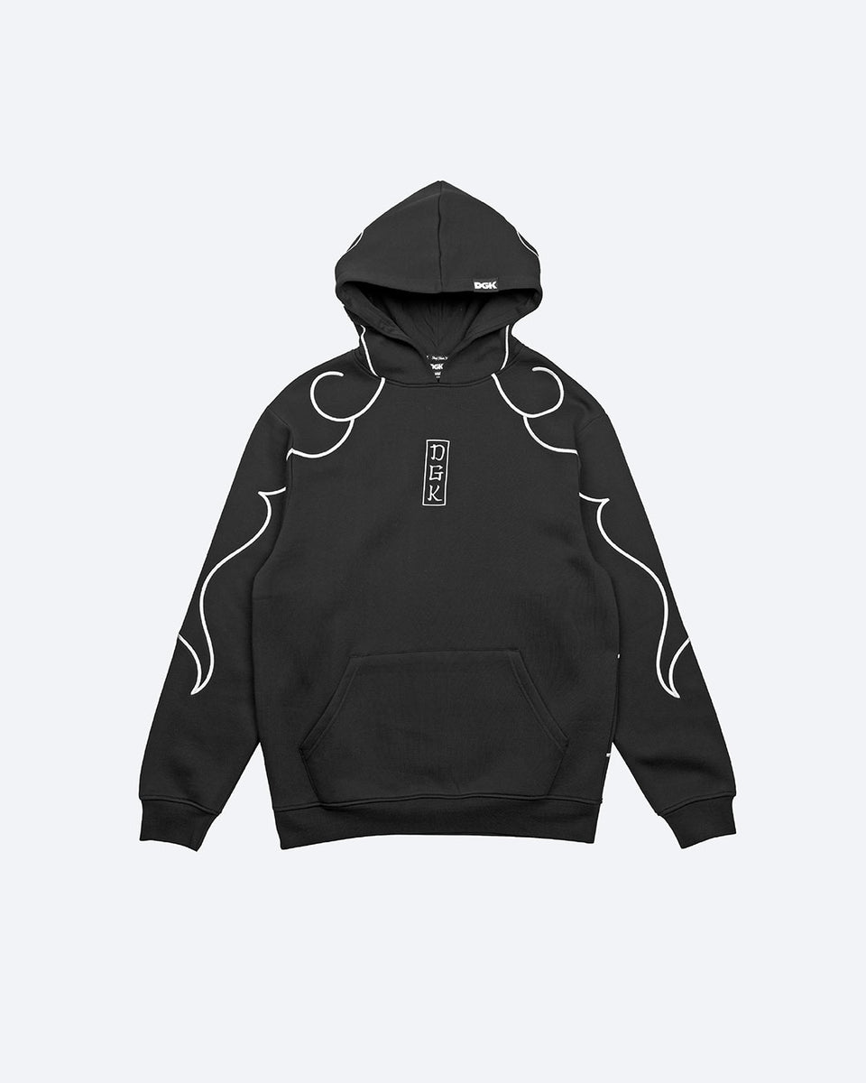 新品タグ付きembroidery op BLACK Arashi Embroidered Hooded Fleece– DGK®