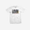 DGK Game Night Youth T-Shirts-Two aliens and an astronaut playing video games with some pizza on the table-White