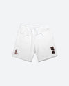 Fire Blossom Embroidered Fleece Short