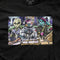 DGK Game Night Youth T-Shirts-Two aliens and an astronaut playing video games with some pizza on the table-Black