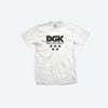 DGK All Star Youth T-Shirts-DGK Logo on the chest with 5 stars under it-White