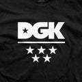 DGK All Star Youth T-Shirts-DGK Logo on the chest with 5 stars under it-Black