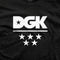 DGK All Star Youth T-Shirts-DGK Logo on the chest with 5 stars under it-Black