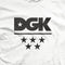 DGK All Star Youth T-Shirts-DGK Logo on the chest with 5 stars under it-White