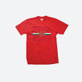 DGK Grand Youth T-Shirts-DGK in cursive in the middle of a square of smaller dgks with two stripes-Red