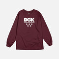 DGK All Star Long Sleeve T-Shirt Burgundy