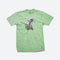 DGK Sippin' T-Shirt-A skeleton handholding two styrofoam cups and purple water splashing out-Mint
