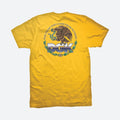 La Raza Tshirt-For those who come from nothing Bird with snake in its talons on DGK-Yellow