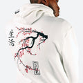 DGK Zen Hooded Fleece-DGK Logo on the front-Small DGK Logo on the hood-Dgk logo on the back with embroidered cherry blossom treeon back and sleeves and Japanese characters